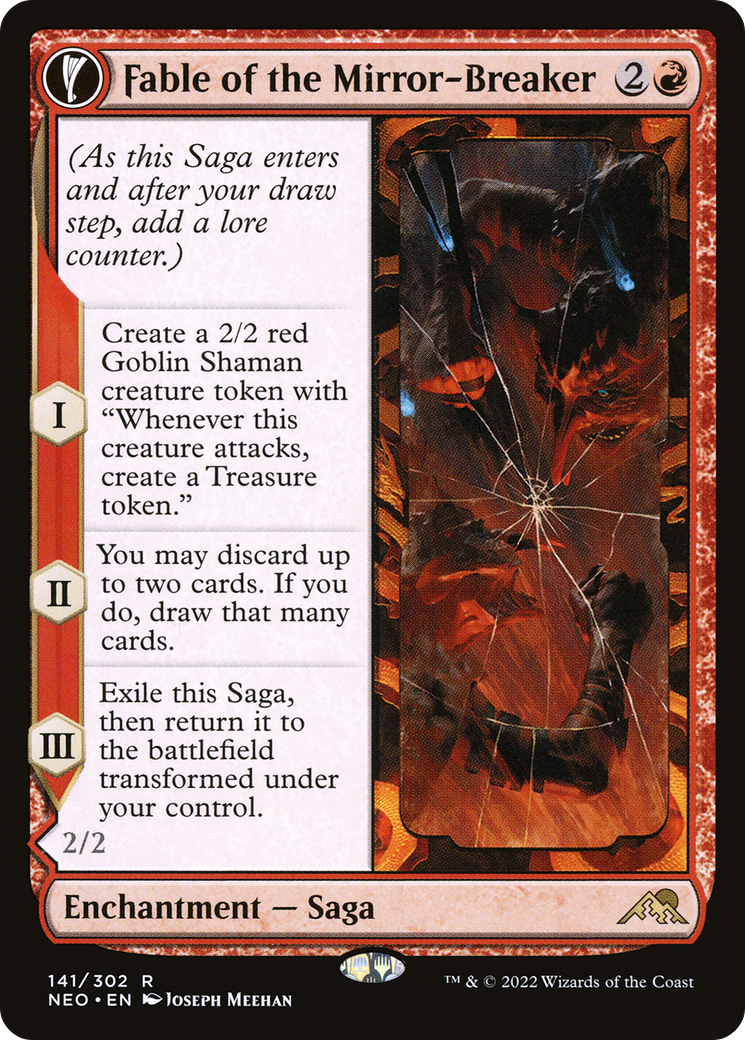 Fable of the Mirror-Breaker // Reflection of Kiki-Jiki (NEO-141) - Kamigawa: Neon Dynasty: (fandfc, enchantment) Foil
