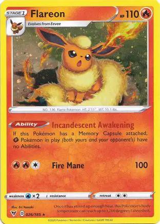 Flareon (Cosmos Holo) 026/185 - Miscellaneous Cards & Products Holofoil
