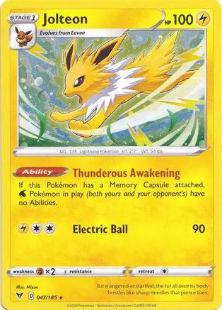 Jolteon (Cosmos Holo) 047/185 - Miscellaneous Cards & Products Holofoil