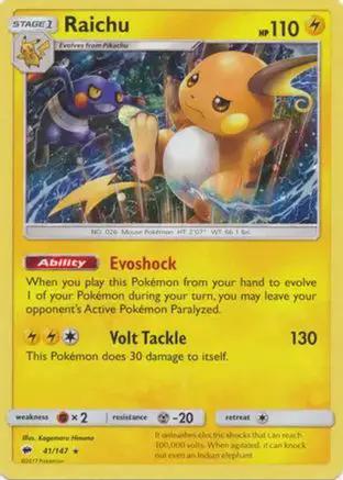Raichu (Cosmos Holo) 041/147 - Blister Exclusives Holofoil