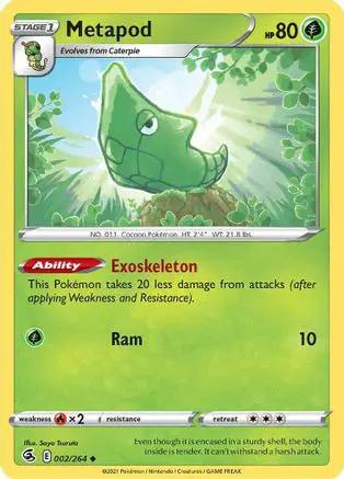 Metapod 002/264 - SWSH08 Fusion Strike Reverse Holofoil