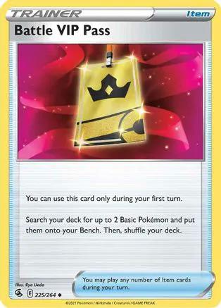 Battle VIP Pass 225/264 - SWSH08 Fusion Strike Reverse Holofoil