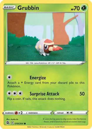 Grubbin 018/264 - SWSH08 Fusion Strike Reverse Holofoil