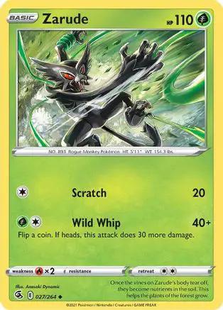 Zarude 027/264 - SWSH08 Fusion Strike Reverse Holofoil
