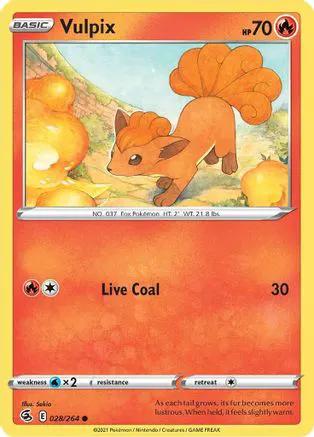 Vulpix 028/264 - SWSH08 Fusion Strike Reverse Holofoil