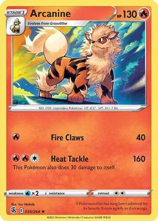 Arcanine 033/264 - SWSH08 Fusion Strike Reverse Holofoil