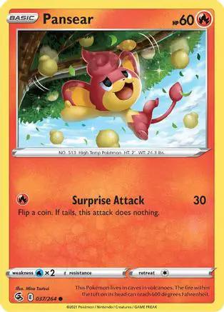 Pansear 037/264 - SWSH08 Fusion Strike Reverse Holofoil