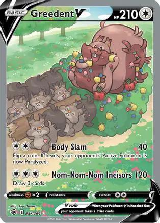 Greedent V (Alternate Full Art) 257/264 - SWSH08 Fusion Strike Holofoil