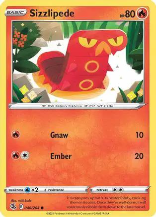 Sizzlipede 046/264 - SWSH08 Fusion Strike Reverse Holofoil