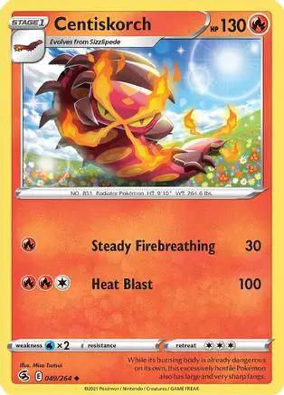 Centiskorch 049/264 - SWSH08 Fusion Strike Reverse Holofoil