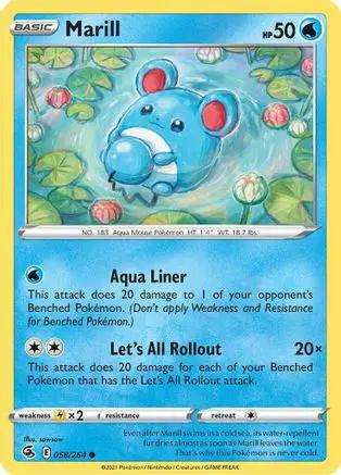 Marill 058/264 - SWSH08 Fusion Strike Reverse Holofoil