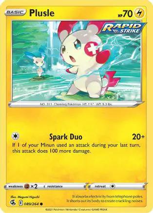 Plusle 089/264 - SWSH08 Fusion Strike Reverse Holofoil