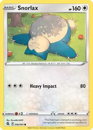 Snorlax 206/264 - SWSH08 Fusion Strike Reverse Holofoil