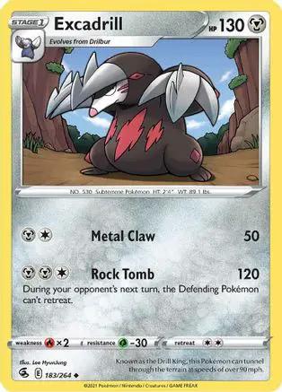 Excadrill 183/264 - SWSH08 Fusion Strike Reverse Holofoil