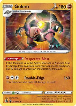 Golem 137/264 - SWSH08 Fusion Strike Reverse Holofoil