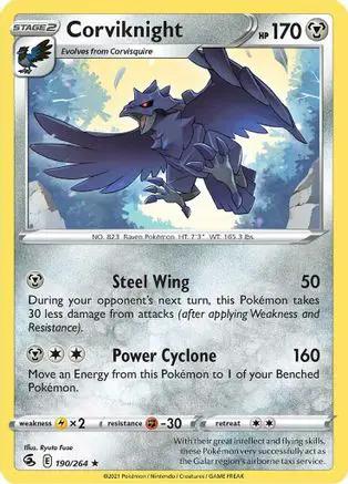 Corviknight 190/264 - SWSH08 Fusion Strike Reverse Holofoil