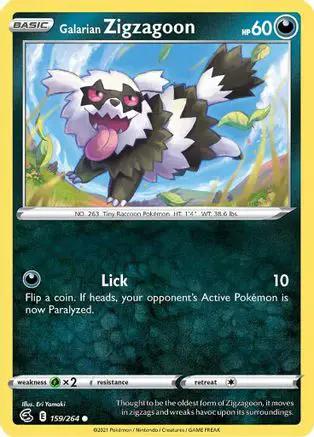 Galarian Zigzagoon 159/264 - SWSH08 Fusion Strike Reverse Holofoil