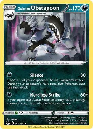 Galarian Obstagoon 161/264 - SWSH08 Fusion Strike Reverse Holofoil