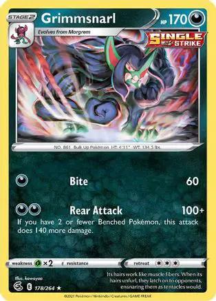 Grimmsnarl 178/264 - SWSH08 Fusion Strike Reverse Holofoil
