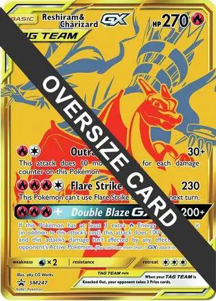 Reshiram & Charizard GX SM247 - Jumbo Cards Holofoil