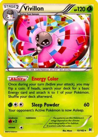Vivillon (Cosmos Holo) 015/162 - Miscellaneous Cards & Products Holofoil