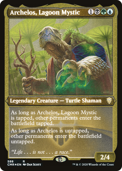 Archelos, Lagoon Mystic (CMR-588) - Commander Legends Etched Foil