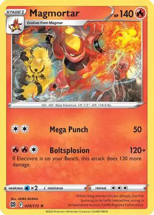 Magmortar 020/172 - SWSH09 Brilliant Stars Reverse Holofoil