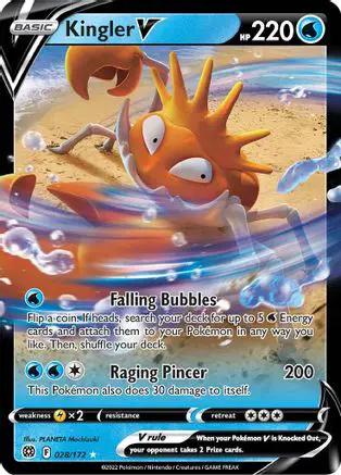 Kingler V 028/172 - SWSH09 Brilliant Stars Holofoil