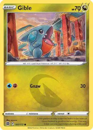 Gible 107/172 - SWSH09 Brilliant Stars Reverse Holofoil