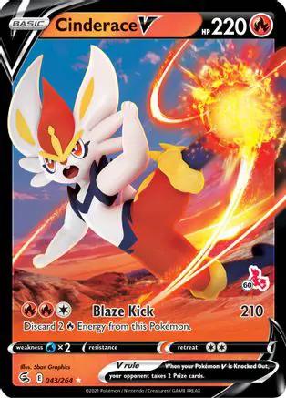 Cinderace V (# Cinderace Stamped) 043/264 - Battle Academy 2022 Holofoil
