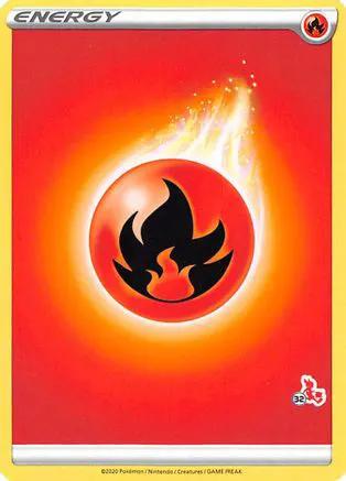 Fire Energy (# Cinderace Stamped)  - Battle Academy 2022