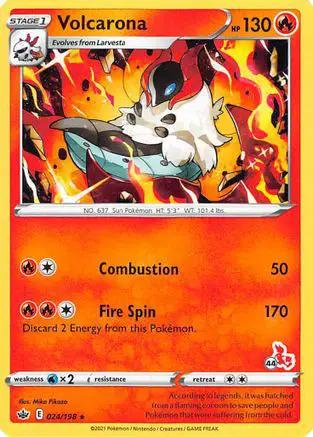 Volcarona (# Cinderace Stamped) 024/198 - Battle Academy 2022