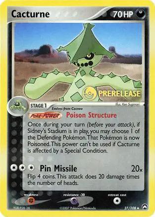 Cacturne (Prerelease) 027/108 - Miscellaneous Cards & Products