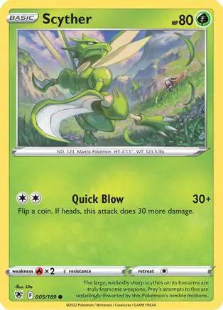Scyther () 005/189 - SWSH10 Astral Radiance Reverse Holofoil