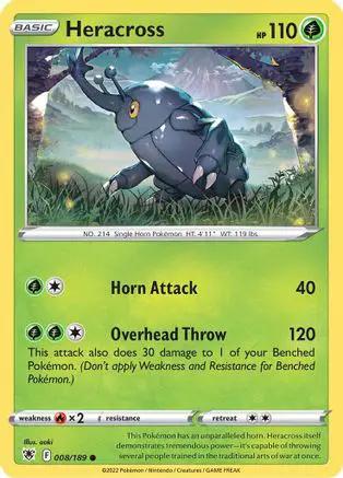 Heracross 008/189 - SWSH10 Astral Radiance Reverse Holofoil