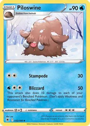 Piloswine 032/189 - SWSH10 Astral Radiance Reverse Holofoil