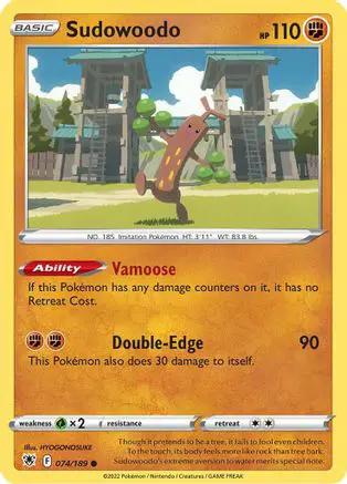 Sudowoodo 074/189 - SWSH10 Astral Radiance Reverse Holofoil