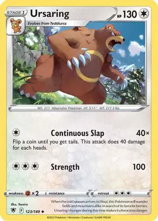 Ursaring 123/189 - SWSH10 Astral Radiance Reverse Holofoil