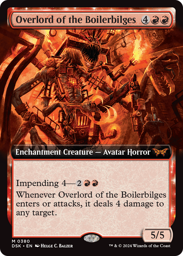 Overlord of the Boilerbilges (DSK-380) - Duskmourn: House of Horror: (Extended Art, enchantment) Foil