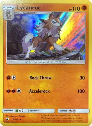 Lycanroc (Water Web Holo) 076/147 - Miscellaneous Cards & Products Holofoil