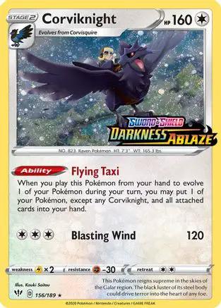 Corviknight (Darkness Ablaze Stamped) 156/189 - Miscellaneous Cards & Products Holofoil