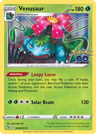 Venusaur 003/078 - Pokemon GO Reverse Holofoil