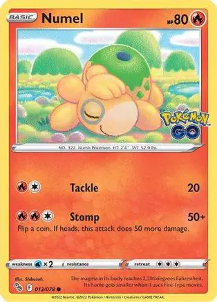 Numel 013/078 - Pokemon GO Reverse Holofoil