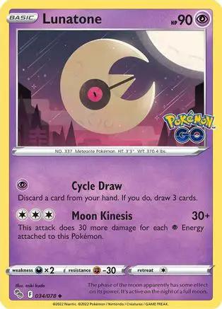 Lunatone 034/078 - Pokemon GO Reverse Holofoil