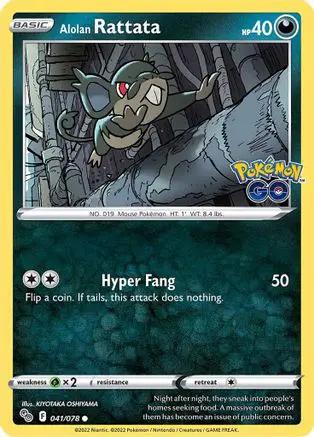 Alolan Rattata 041/078 - Pokemon GO Reverse Holofoil
