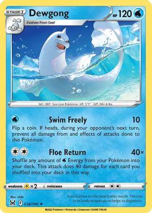 Dewgong 034/196 - SWSH11 Lost Origin Reverse Holofoil