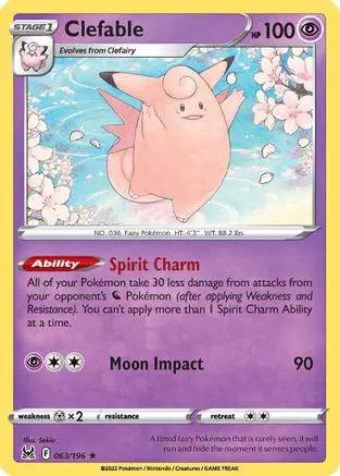 Clefable 063/196 - SWSH11 Lost Origin Reverse Holofoil