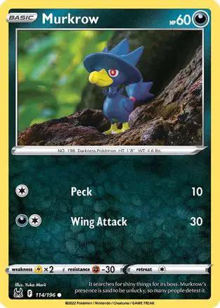 Murkrow 114/196 - SWSH11 Lost Origin Reverse Holofoil