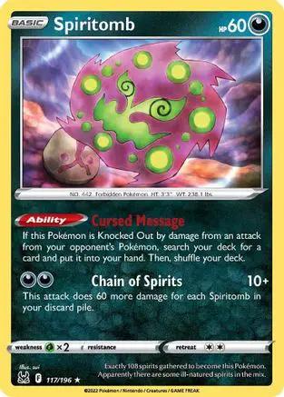 Spiritomb 117/196 - SWSH11 Lost Origin Reverse Holofoil