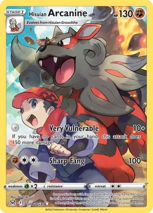 Hisuian Arcanine TG08/TG30 - SWSH11 Lost Origin Trainer Gallery Holofoil